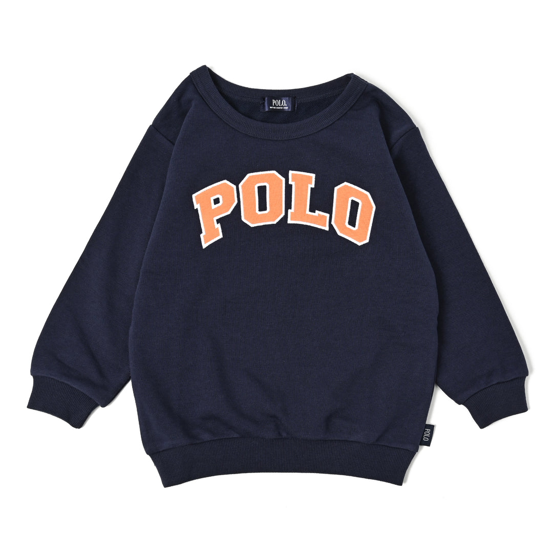 【KIDS】POLOロゴワッペン裏毛スウェット