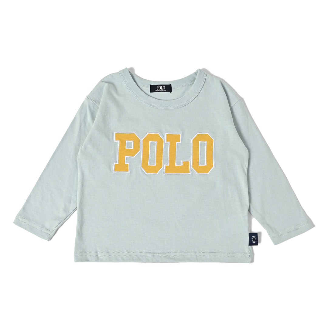 【KIDS】POLOロゴワッペンロングスリーブTシャツ