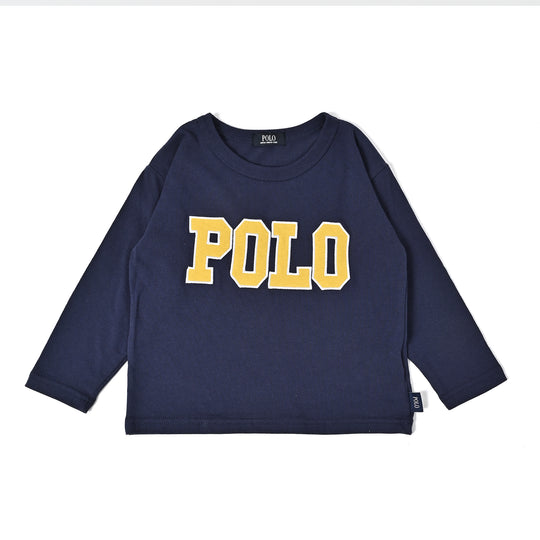 【KIDS】POLOロゴワッペンロングスリーブTシャツ