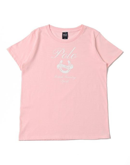 【WOMEN’S】馬蹄ロゴプリント婦人Tシャツ