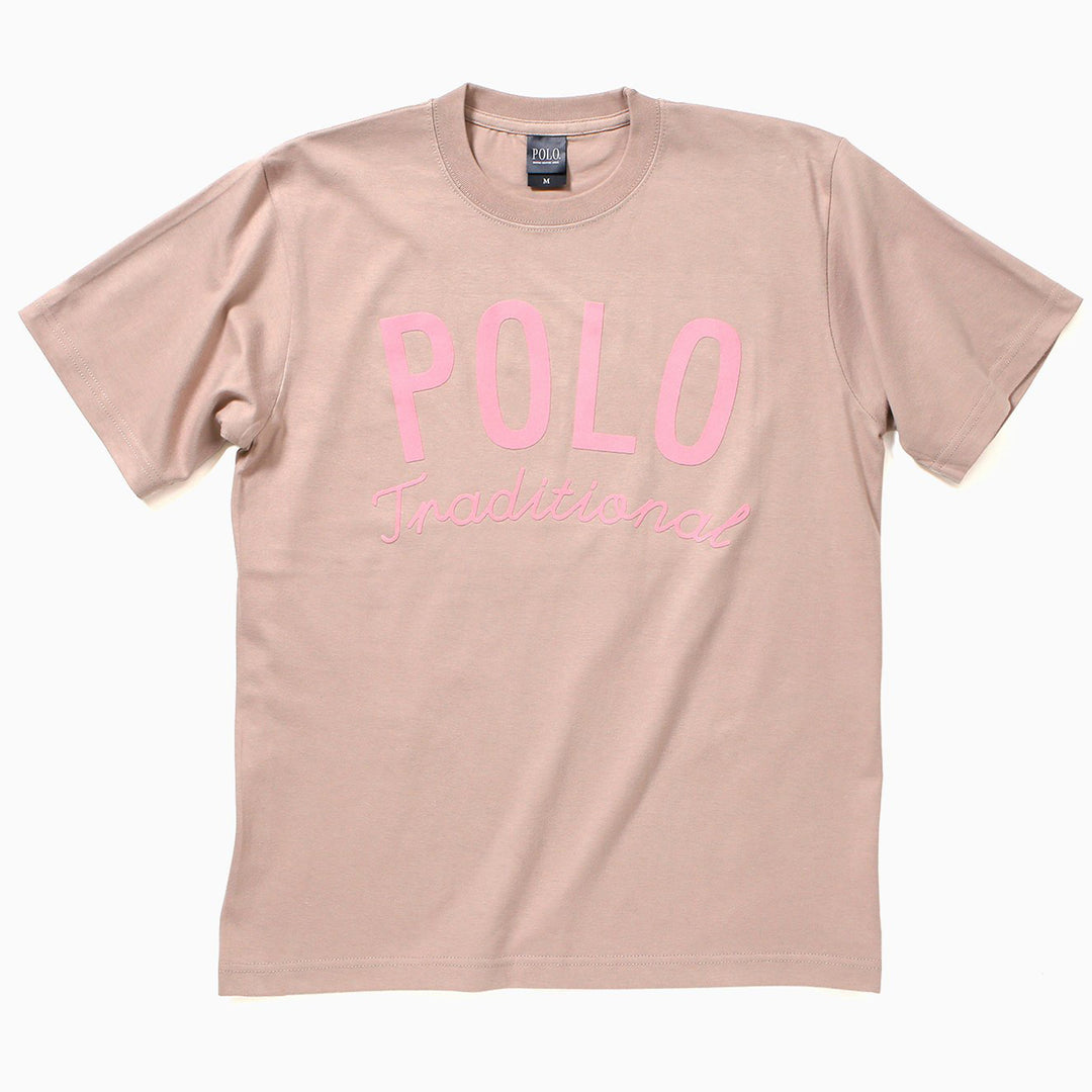 【WOMEN’S】POLOフロッキープリント/6.2オンスTシャツ