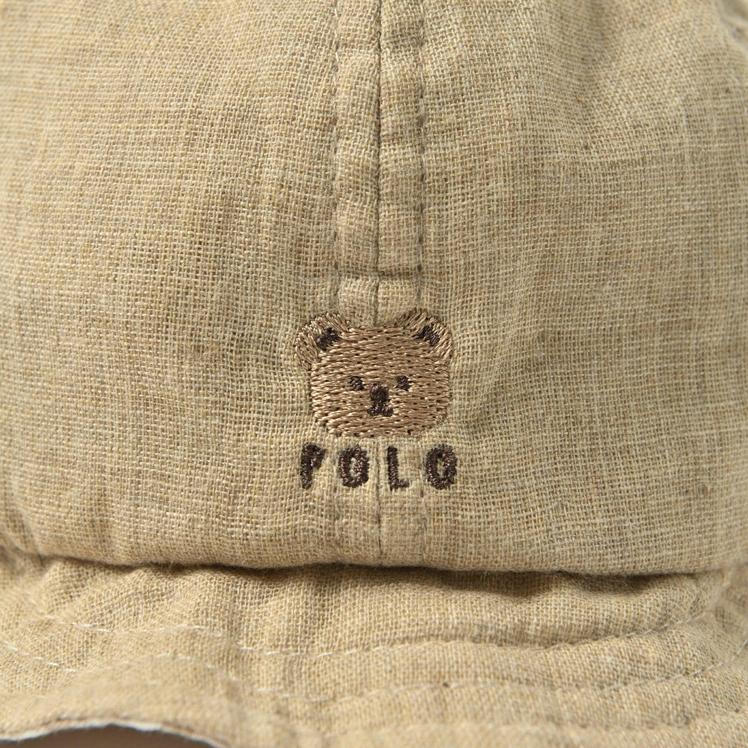 POLOロゴ+くま刺繍　Wガーゼキャップ - POLO BCS（ポロ・ビーシーエス）